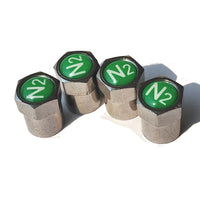 Green Tire Valve Cap for Nitrogen Air Only (Set of 4)