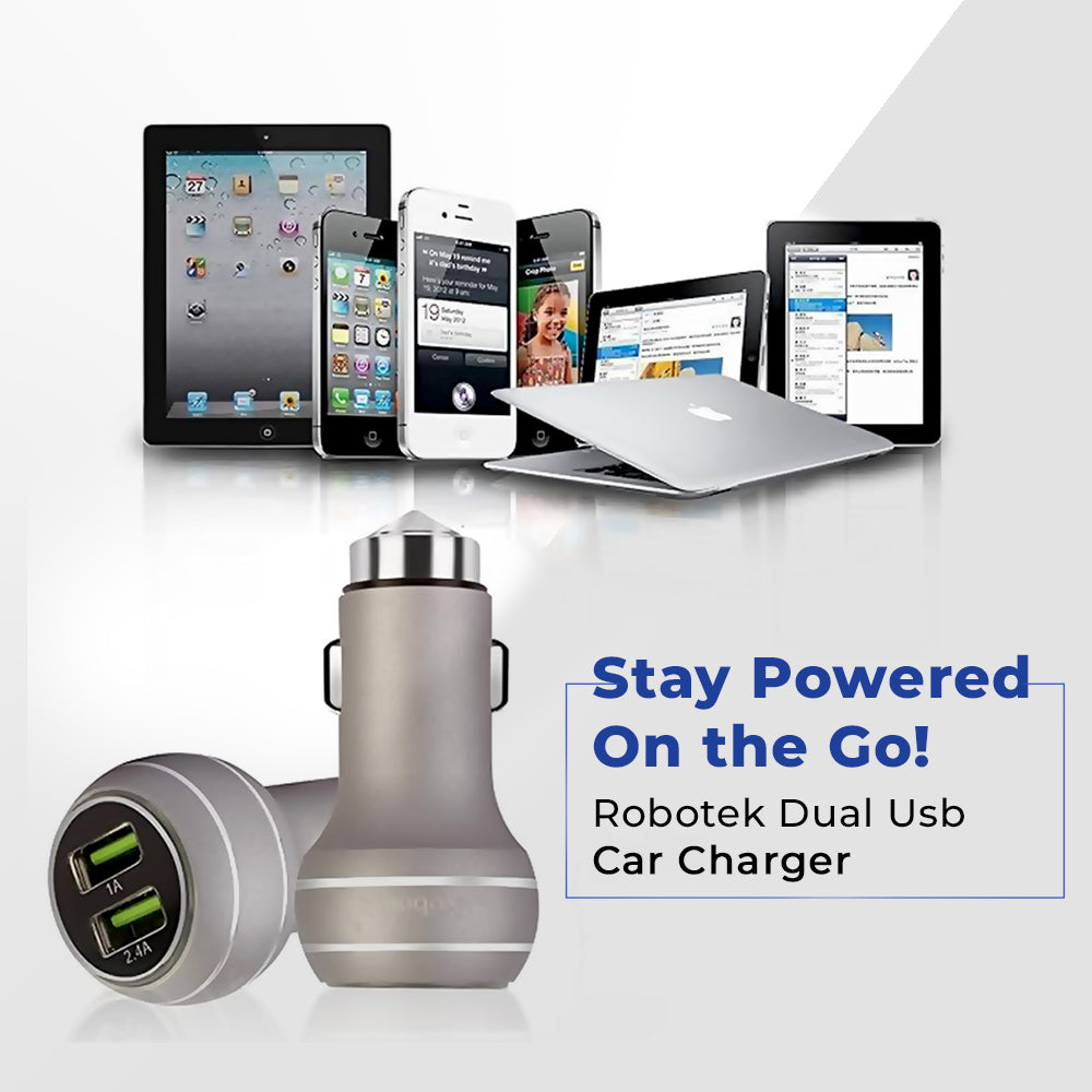 Robotek Car Charger with Dual USB