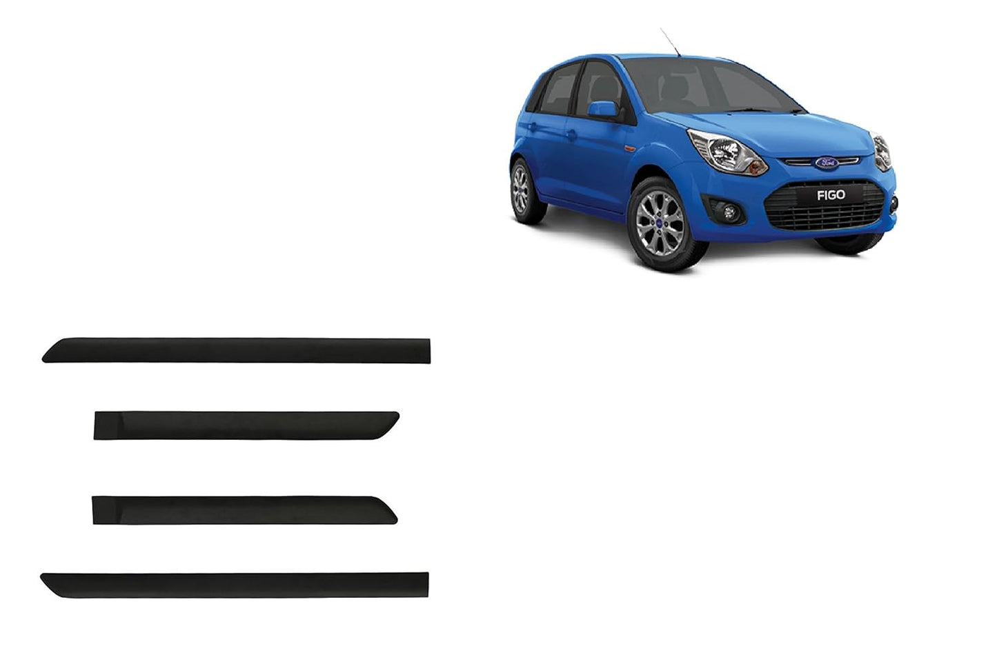 ACR Black Side Mouldings for Ford Figo