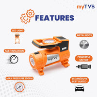 myTVS Tyre Air Pump for Car & Bike