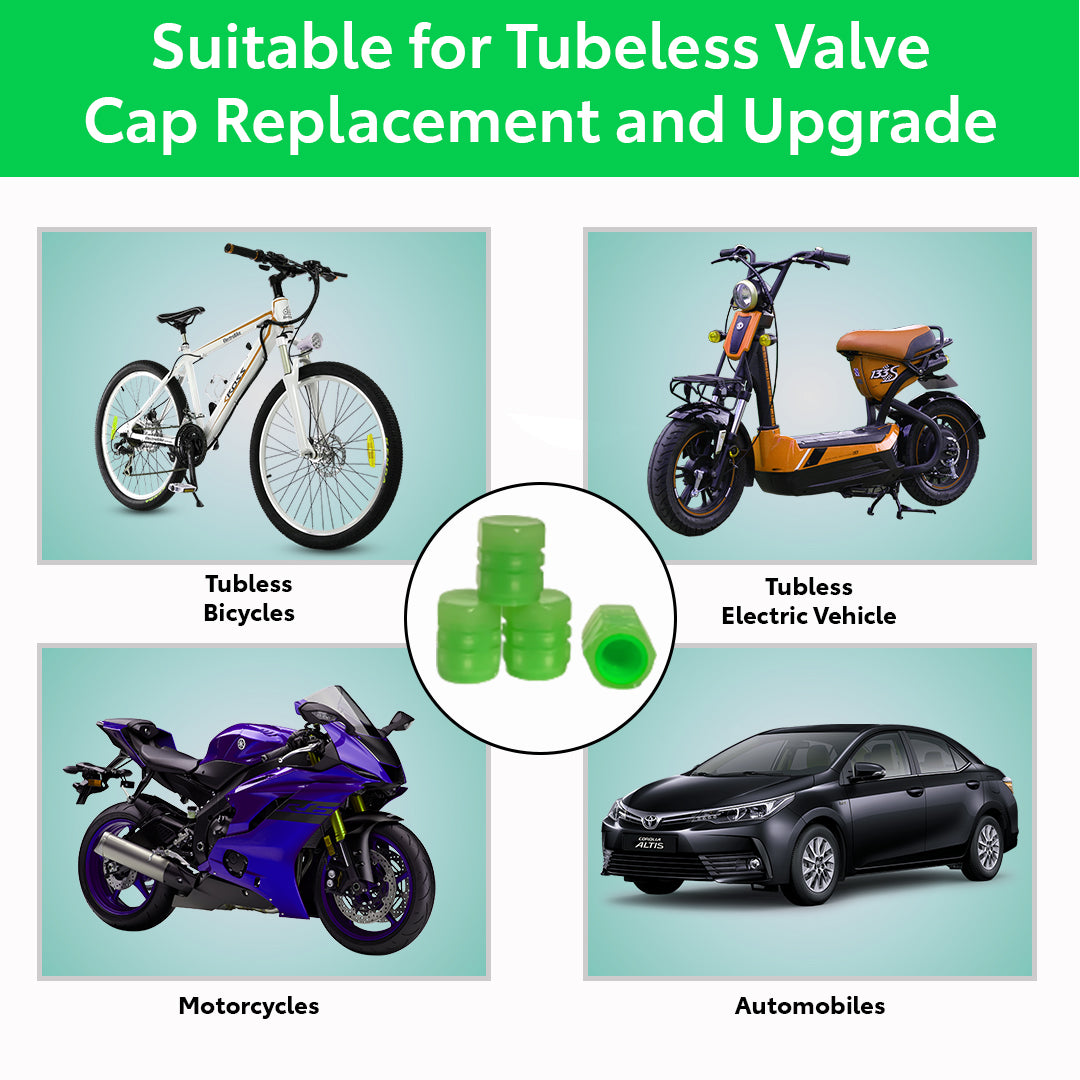 Green Plastic Tyre Valve Cap