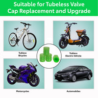 Green Plastic Tyre Valve Pack of 2