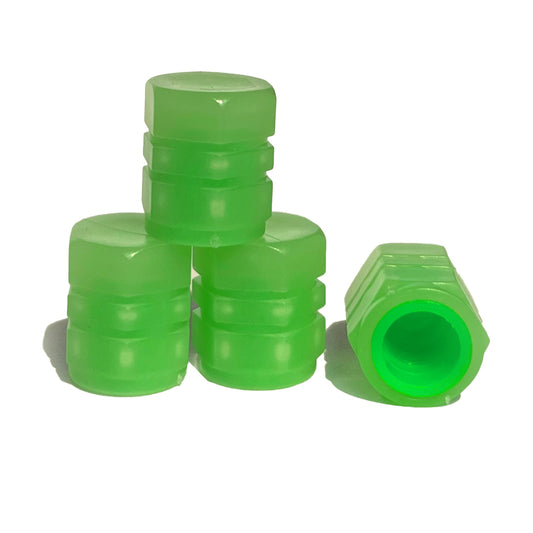 Green Plastic Tyre Valve Cap